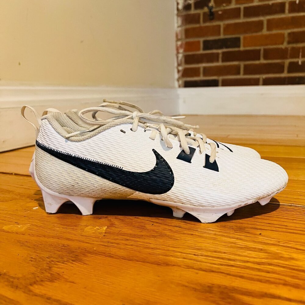 Nike Vapor Edge Speed 360 2 Football White Navy Blue FJ1582-140 Men’s Size 9